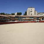 Panoramic view of the Plaza Mayor of Chinchón, near Madrid