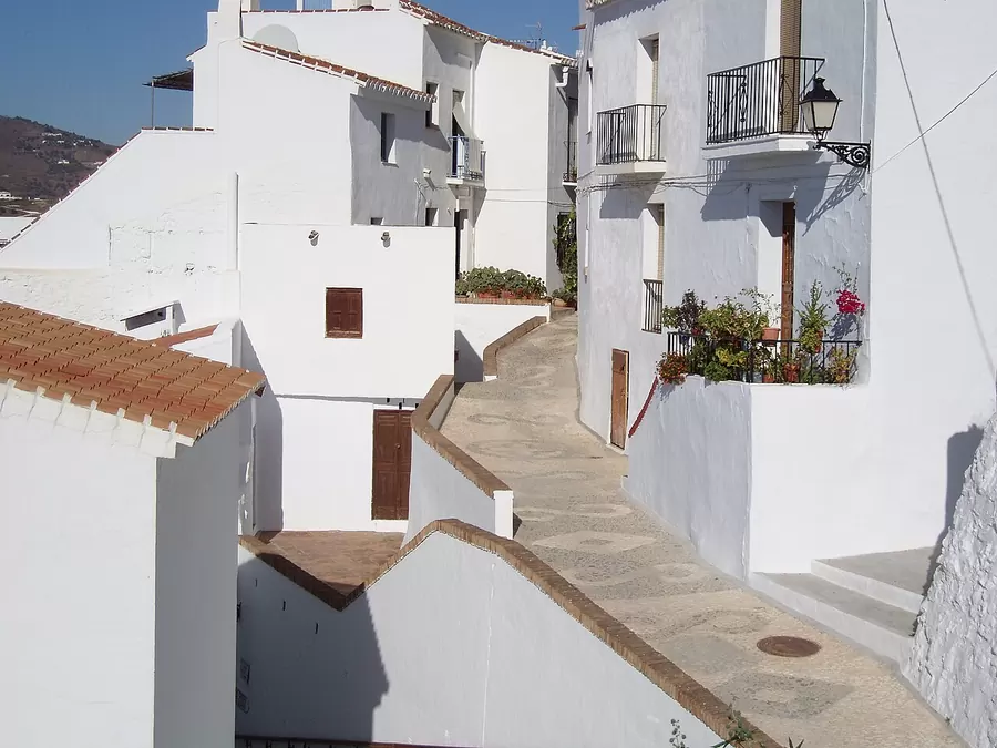 Whitewashed houses in the Andalusian village of Frigiliana